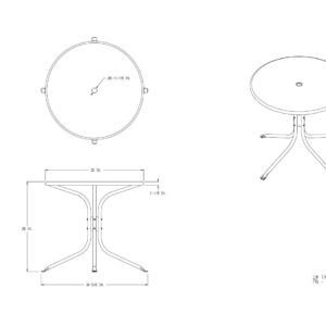 Red Terrace Table