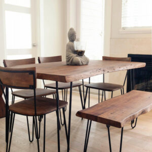 Eberlinn Live Edge Bench - Matte Brown