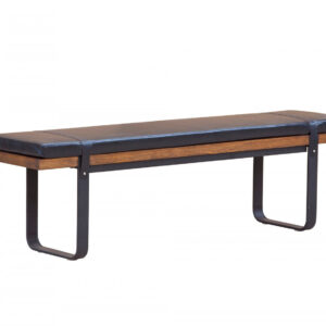 Haldra Upholstered Bench - Black/Brown