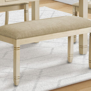 Dalen Bench - Antique White/Beige