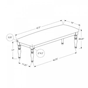 Kesta Bench - Antique Grey