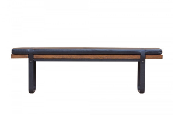 Haldra Upholstered Bench - Black/Brown