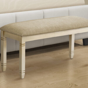Dalen Bench - Antique White/Beige