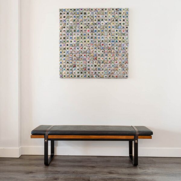Haldra Upholstered Bench - Black/Brown