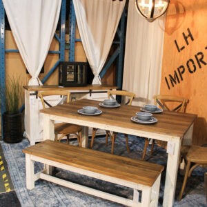 Borsgade Bench - White/Natural