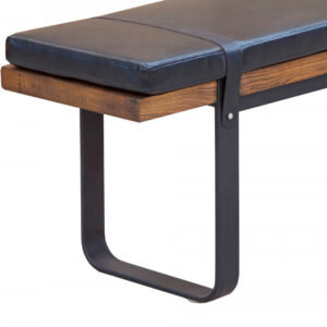 Haldra Upholstered Bench - Black/Brown