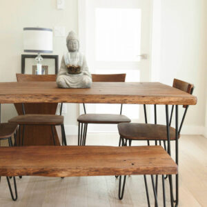 Eberlinn Live Edge Bench - Matte Brown