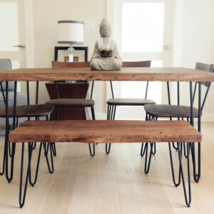 Eberlinn Live Edge Bench - Matte Brown