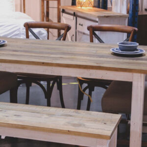 Borsgade Bench - White/Natural