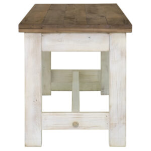 Borsgade Reclaimed Pine Bench - Antique White/Rustic Natural